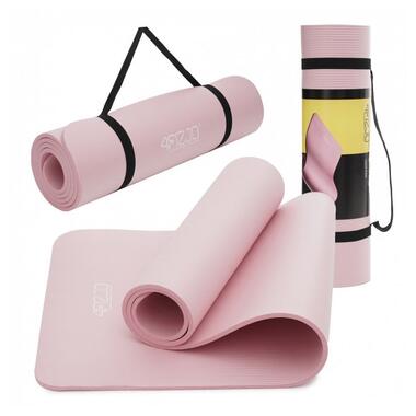 Килимок (мат) спортивний 4FIZJO NBR 180x60x1.5 см для йоги та фітнесу 4FJ0370 Pink фото №1