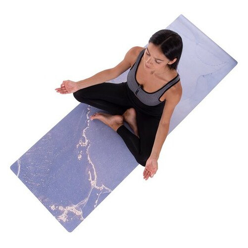 Замшевий килимок для йоги FDSO FI-3391-6 Синій (56508054) фото №10