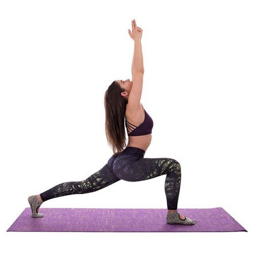 Килимок для йоги FDSO Джутовий (Yoga mat) FI-2441 Бордовий (56508138) фото №6