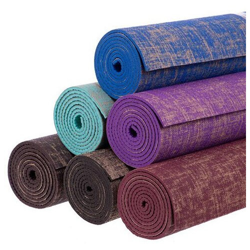 Килимок для йоги FDSO Джутовий (Yoga mat) FI-2441 Бордовий (56508138) фото №4