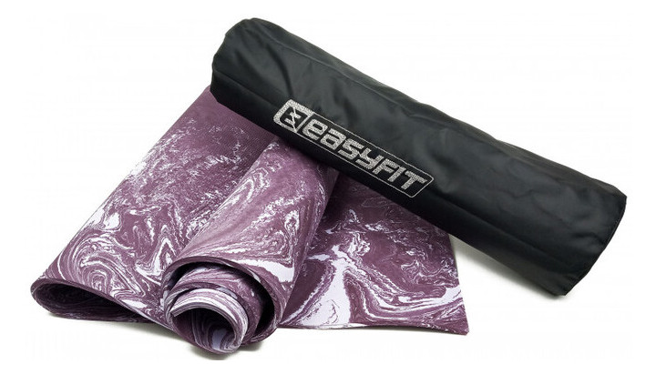 Килимок для йоги EasyFit PER Premium Mat 8 мм фіолетовий фото №1