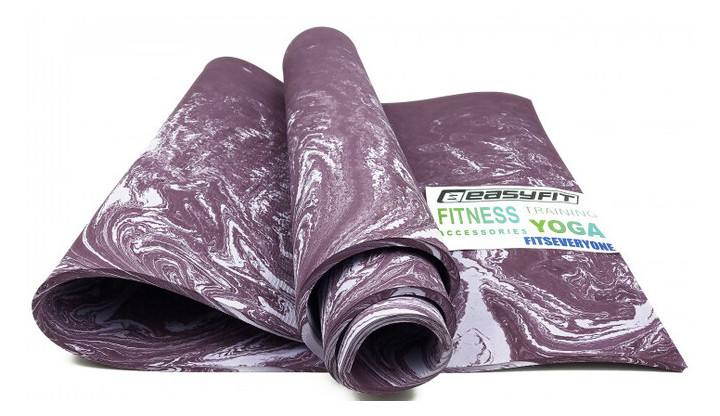 Килимок для йоги EasyFit PER Premium Mat 8 мм фіолетовий фото №3