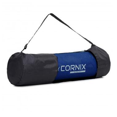 Килимок спортивний Cornix NBR 183x61x1 cм для йоги та фітнесу XR-0009 Blue фото №3