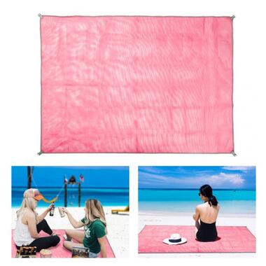 
Килимок-підстилка для пікніка або моря анти-пісок Sand Free Mat 200x200 мм, Рожевий (46596) фото №1