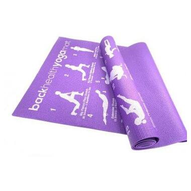 Йога-мат (килимок для йоги) з чохлом Newt PVC Back Health 6 мм фіолетовий NE-4-15-17-V фото №1