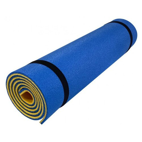 Килимок для фітнесу Champion двошаровий 1800х600х10мм жовто-синій (CH-4185) фото №1