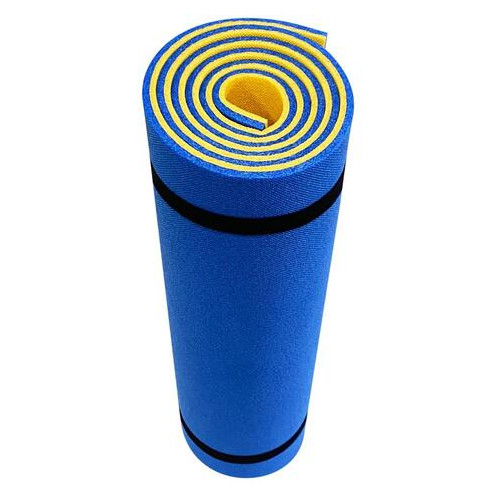 Килимок для фітнесу Champion двошаровий 1800х600х10мм жовто-синій (CH-4185) фото №3