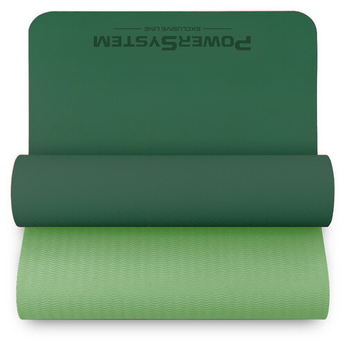 Килимок для йоги та фітнесу Power System Yoga Mat Premium PS-4060 Green фото №1