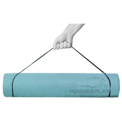 Килимок для йоги та фітнесу PowerPlay 4010 (173*61*0.6) Зелений фото №1