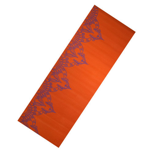 Коврик для йоги LiveUp Pvc Yoga Mat With Print 173x61x0,6см Orange (LS3231c-06o) фото №1