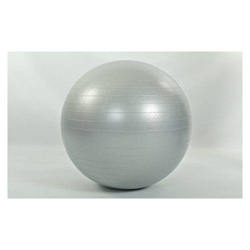 Мяч для фитнеса фитбол с насосом Zelart Fi-1985 85 см сатин серый фото №1