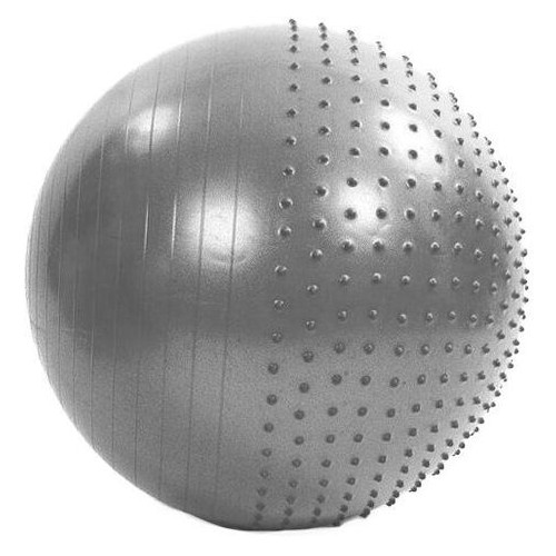 М'яч для фітнесу фітбол напівмасажний Zelart FI-4437 85см Сірий (56363029) фото №1
