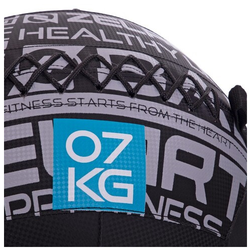 М'яч набивний для кросфіту волбол Zelart Wall Ball FI-2637 7кг Чорний (56363199) фото №4