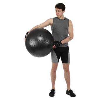 М'яч для фітнесу фітбол масажний Zelart FI-9929 65см Чорний (56363244) фото №5