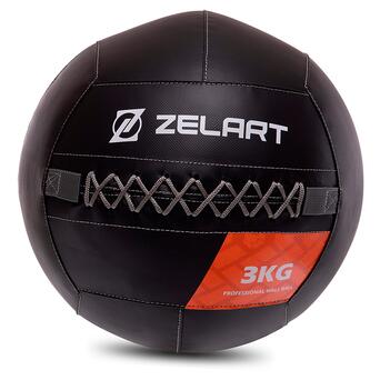 М'яч волбол для кросфіту та фітнесу Zelart Wall Ball TA-7822 11кг Чорний (56363232) фото №1