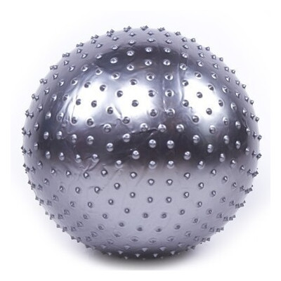 Мяч фитнес 85см массажный + насос серебро (5415-4GR) фото №1