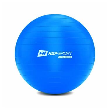 Фітбол Hop-Sport 65 см синій + насос 2020 (5902308223486) фото №1