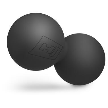 Силіконовий масажний подвійний мяч 63 мм Hop-Sport HS-S063DMB чорний (5902308222670) фото №2