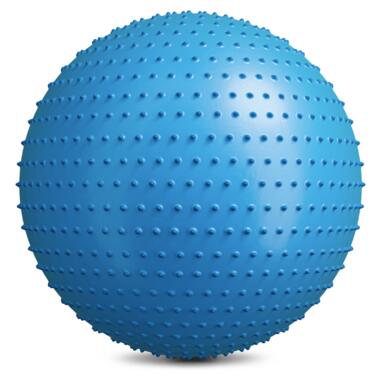 Фітбол масажний Hop-Sport 65 см блакитний + насос (5902308230316) фото №2