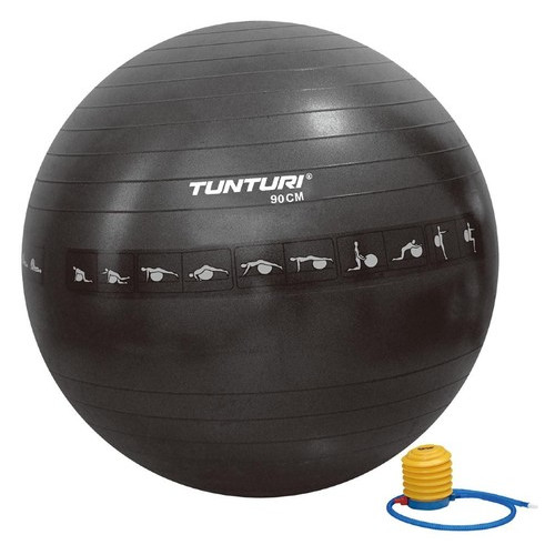 Мяч для фитнеса Tunturi Gymball 90 cm Anti Burst Black (14TUSFU289) фото №1