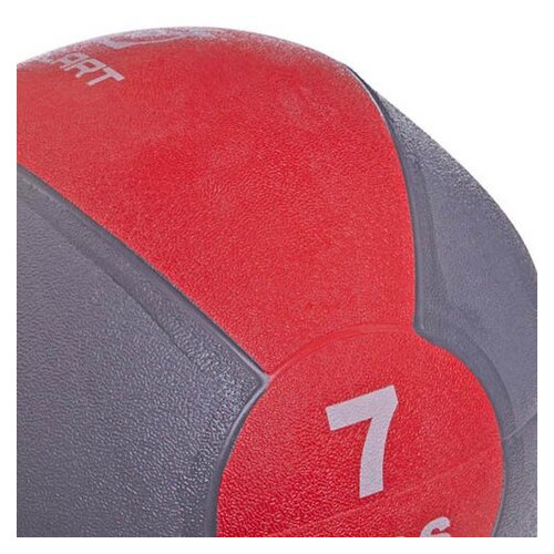 Медбол із двома рукоятками FDSO Modern FI-2619 7кг Сіро-червоний (56508029) фото №4