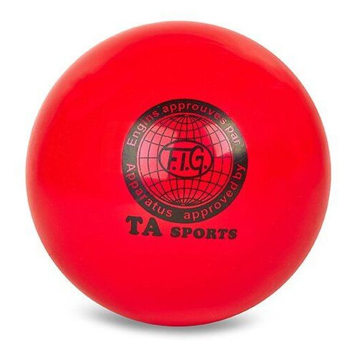 М'яч для художньої гімнастики FDSO TA Sports BA-GB75 Червоний (60508023) фото №1