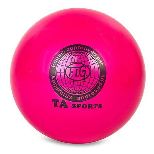 М'яч для художньої гімнастики FDSO TA Sports BA-GB75 Рожевий (60508023) фото №1