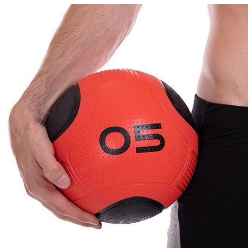 М'яч медичний медбол FDSO Modern Medicine Ball FI-2620 5кг Червоно-чорний (56508141) фото №4