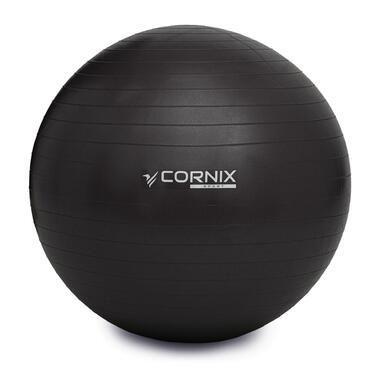 М'яч для фітнесу (фітбол) Cornix 55 см Anti-Burst XR-0014 Black фото №2