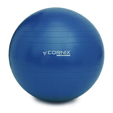 М'яч для фітнесу (фітбол) Cornix 55 см Anti-Burst XR-0015 Blue фото №6