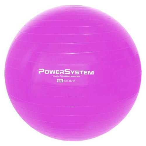 М'яч для фітнесу та гімнастики Power System PS-4012 Pro Gymball 65 см Pink фото №2