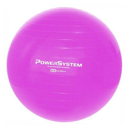 М'яч для фітнесу та гімнастики Power System PS-4011 55см Рожевий (56227015) фото №1
