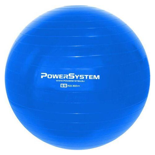 М'яч для фітнесу та гімнастики Power System PS-4011 55cm Blue (VZ55PS-4011_55cm_Blue) фото №1