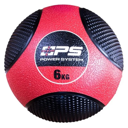 М'яч для фітнесу Power System Medicine Ball PS-4136 6 кг Black/Red фото №1