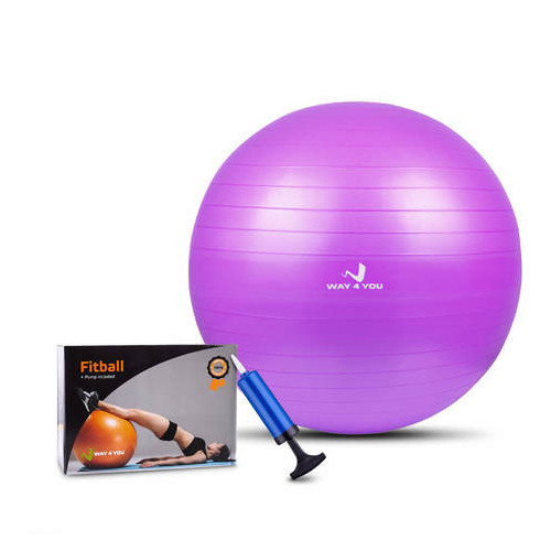 М'яч для фітнесу Way4you 65 см Фіолетовий (w40121v) фото №1