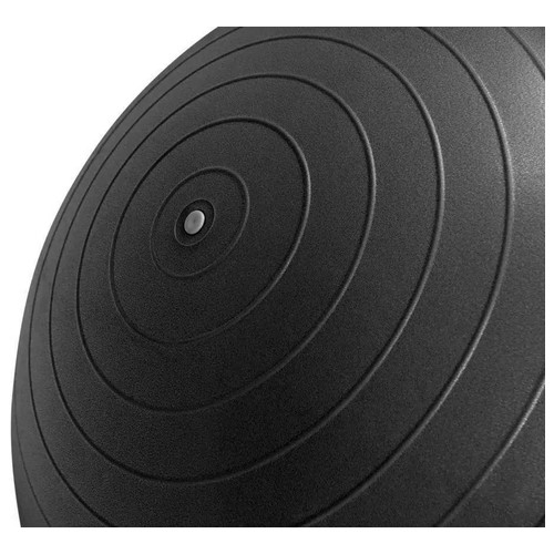 М'яч напівмасажний для фітнесу та гімнастики PowerPlay 4003 75см Темно-сірий ножний насос фото №3