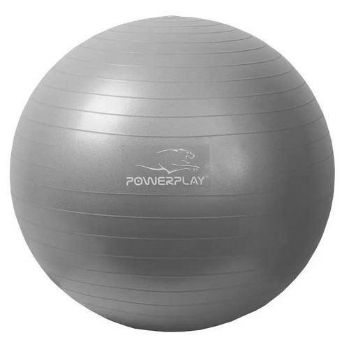 М'яч для фітнесу PowerPlay 4001 65см Grey насос фото №1