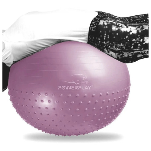 М'яч для фітнесу PowerPlay 4003 65 см Violet насос фото №3