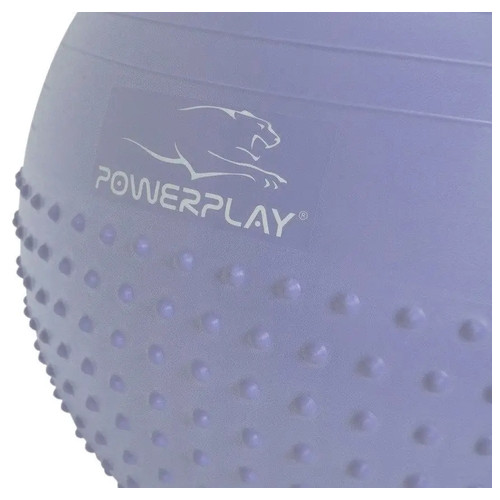 М'яч для фітнесу PowerPlay 4003 75см Sky Blue помпа фото №2