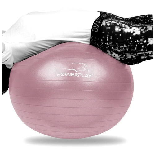 М'яч для фітнесу PowerPlay 4001 із насосом 75 см Purple фото №5