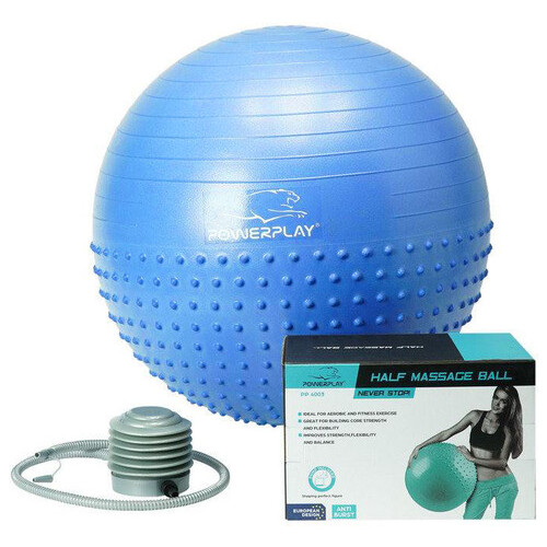 М'яч для фітнесу PowerPlay 4003 65 см Синій фото №1