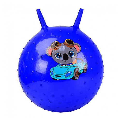 М'яч для фітнесу Metr пупірчастий з рожками синій (CB4503) фото №1