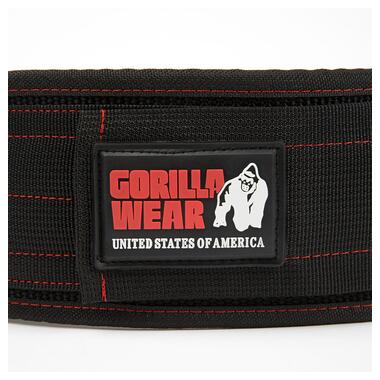 Пояс Gorilla Wear Nylon Lifting Belt S/M Чорно-червоний (34369007) фото №3