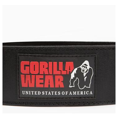 Пояс Gorilla Wear Padded Leather Belt S/M Чорно-червоний (34369004) фото №4