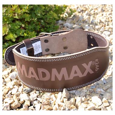 Пояс для важкої атлетики MadMax MFB-246 Full leather шкіряний Chocolate brown L фото №2