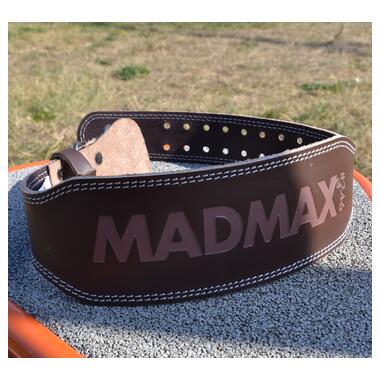Пояс для важкої атлетики MadMax MFB-246 Full leather шкіряний Chocolate brown L фото №5