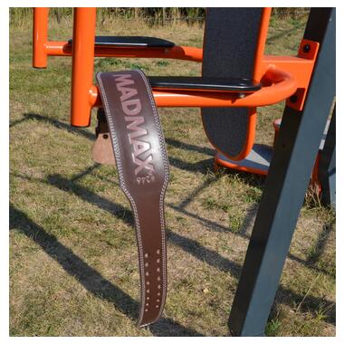 Пояс для важкої атлетики MadMax MFB-246 Full leather шкіряний Chocolate brown XL фото №7