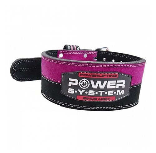 Пояс кожаный Power System PS-3850 M женский Черно-розовый (34227019) фото №1