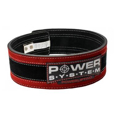 Пояс для важкої атлетики Power System Stronglift PS-3840 Black/Red S/M фото №1