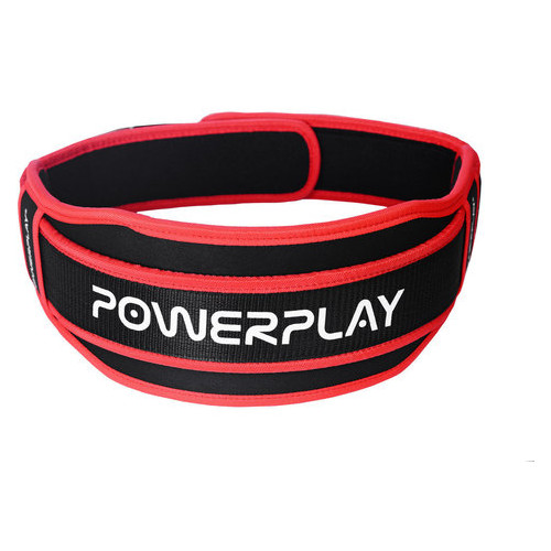 Пояс для важкої атлетики PowerPlay 5545 Чорно-Червоний (Неопрен) XL фото №1